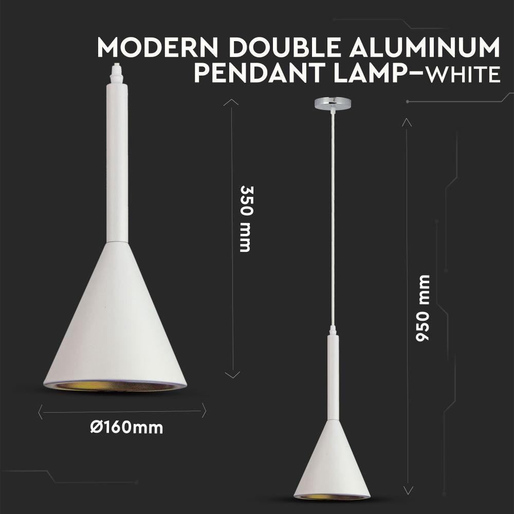 VT-7162 MODERN DOUBLE ALUMINUM PENDANT LAMP D:160-WHITE-E27