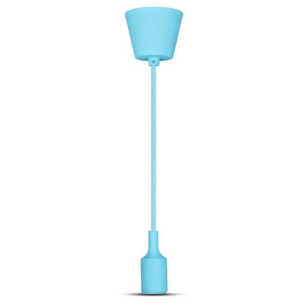 VT-7228 E27 SILICONE PENDANT HOLDER-LIGHT BLUE