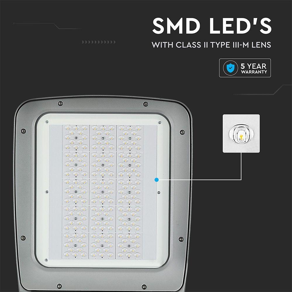 160W Lampa uliczna LED (CLASS II,TYPE III-M LENS), Chip SAMSUNG, Barwa:4000K, VTAC, SKU 543