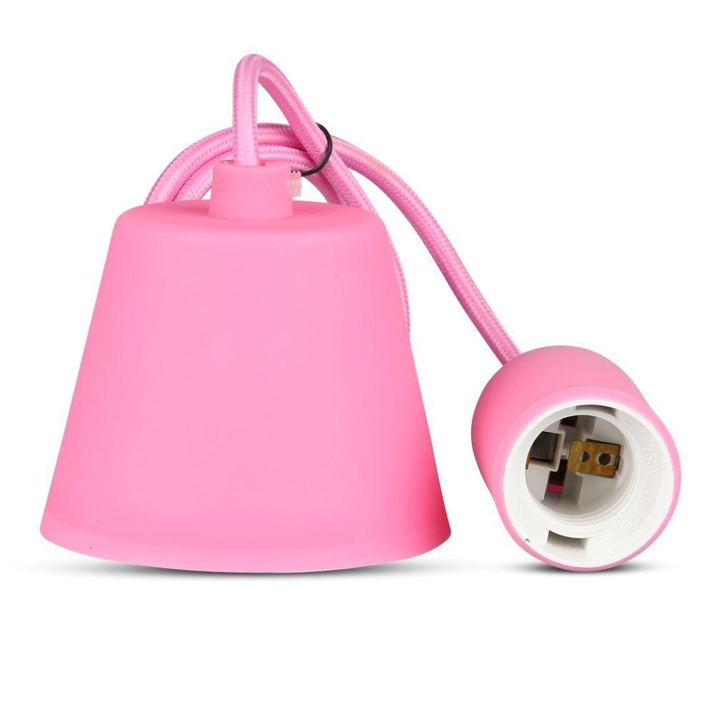 VT-7228 E27 SILICONE PENDANT HOLDER-PINK