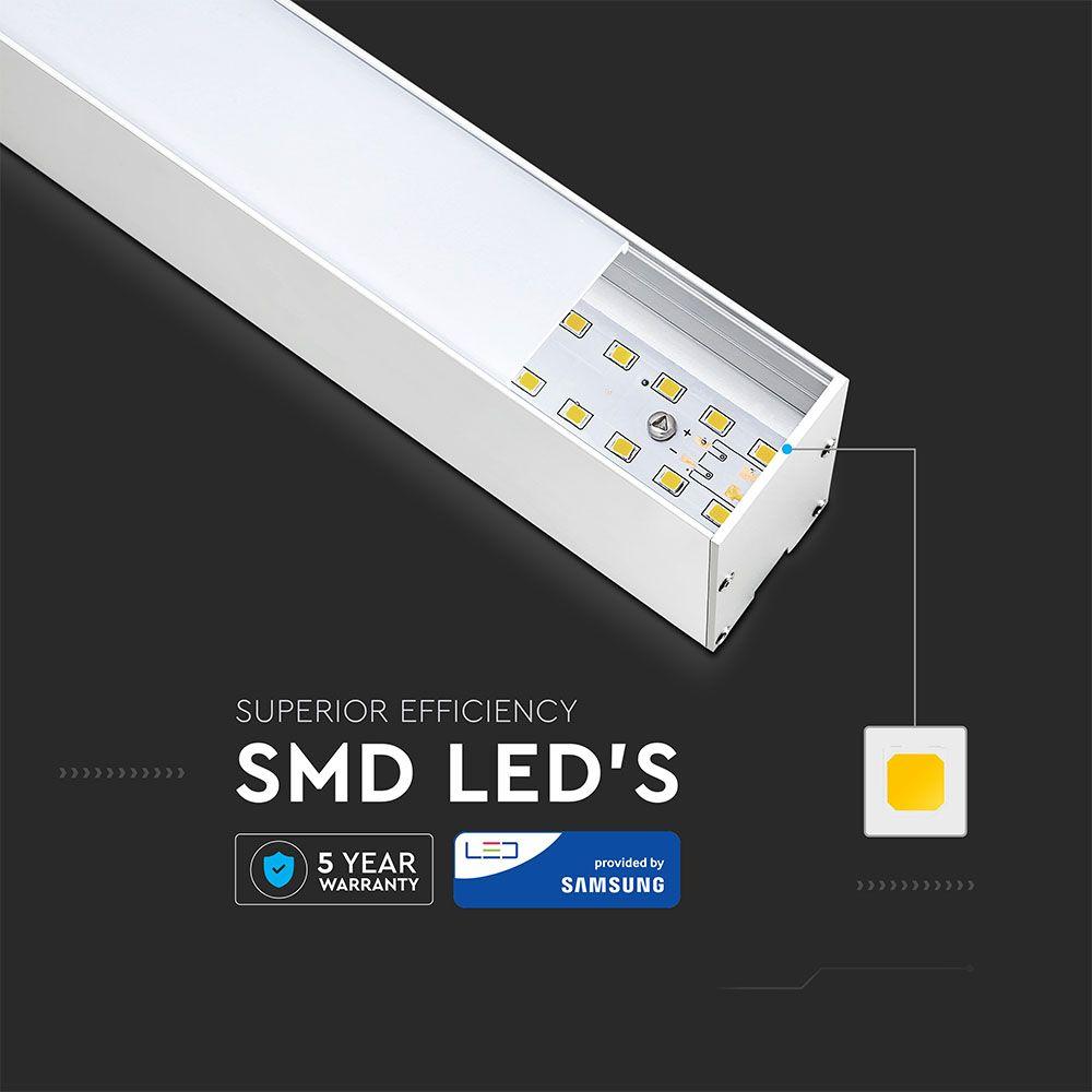 40W Lampa Liniowa LED, Chip SAMSUNG, Barwa:4000K, Obudowa: Biała, VTAC, SKU 376