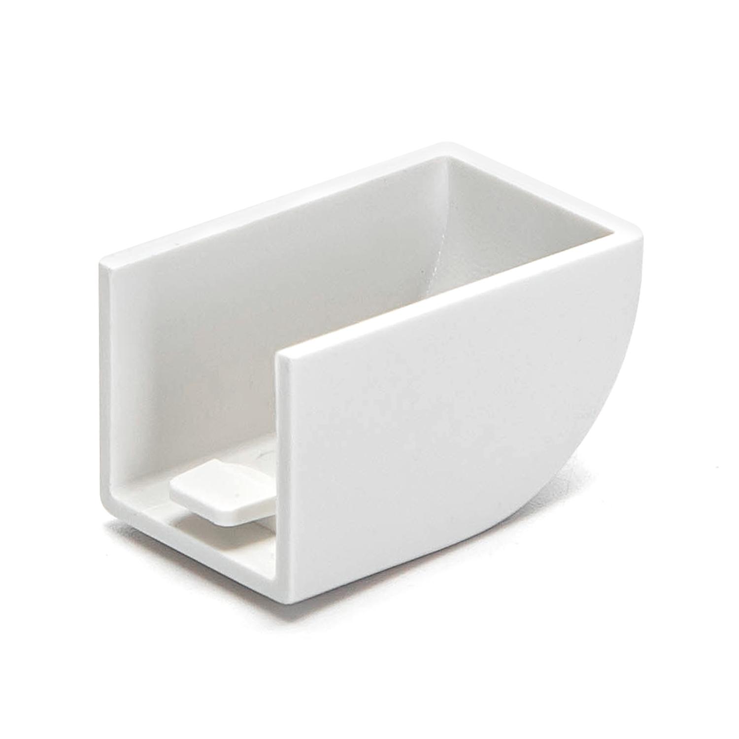 PVC Square Trunking End Cap White 16*16mm 4pcs