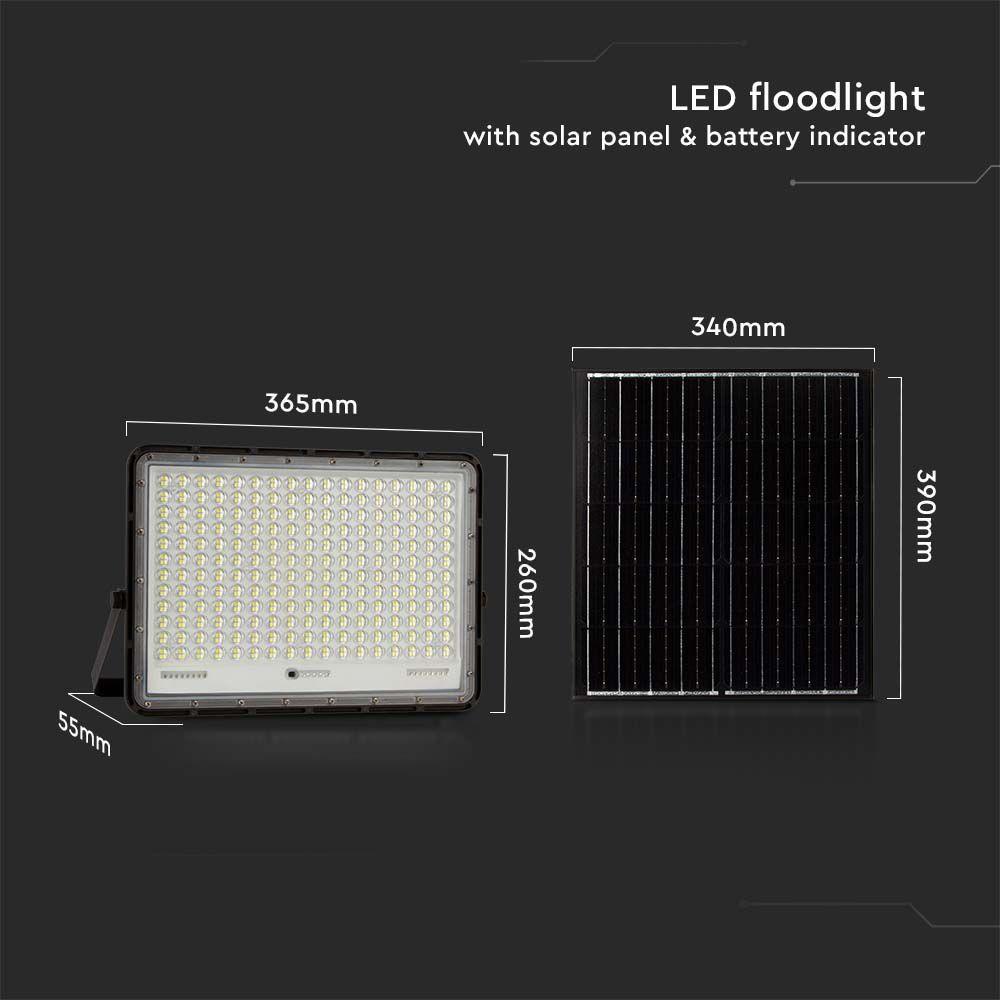 VT 240W LED SOLAR FLOODLIGHT 6400K 20000 mAh BATTERY 3M CABLE SMART IR REMOTE FAST CHARGE