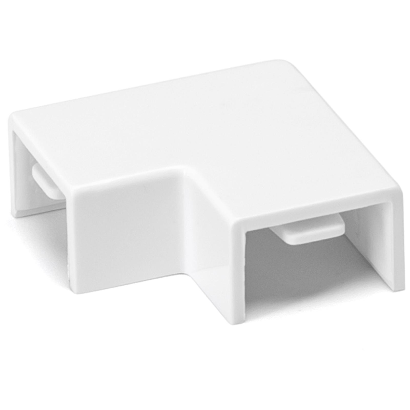 PVC Square Trunking Flat Bend White 15*10mm 4pcs