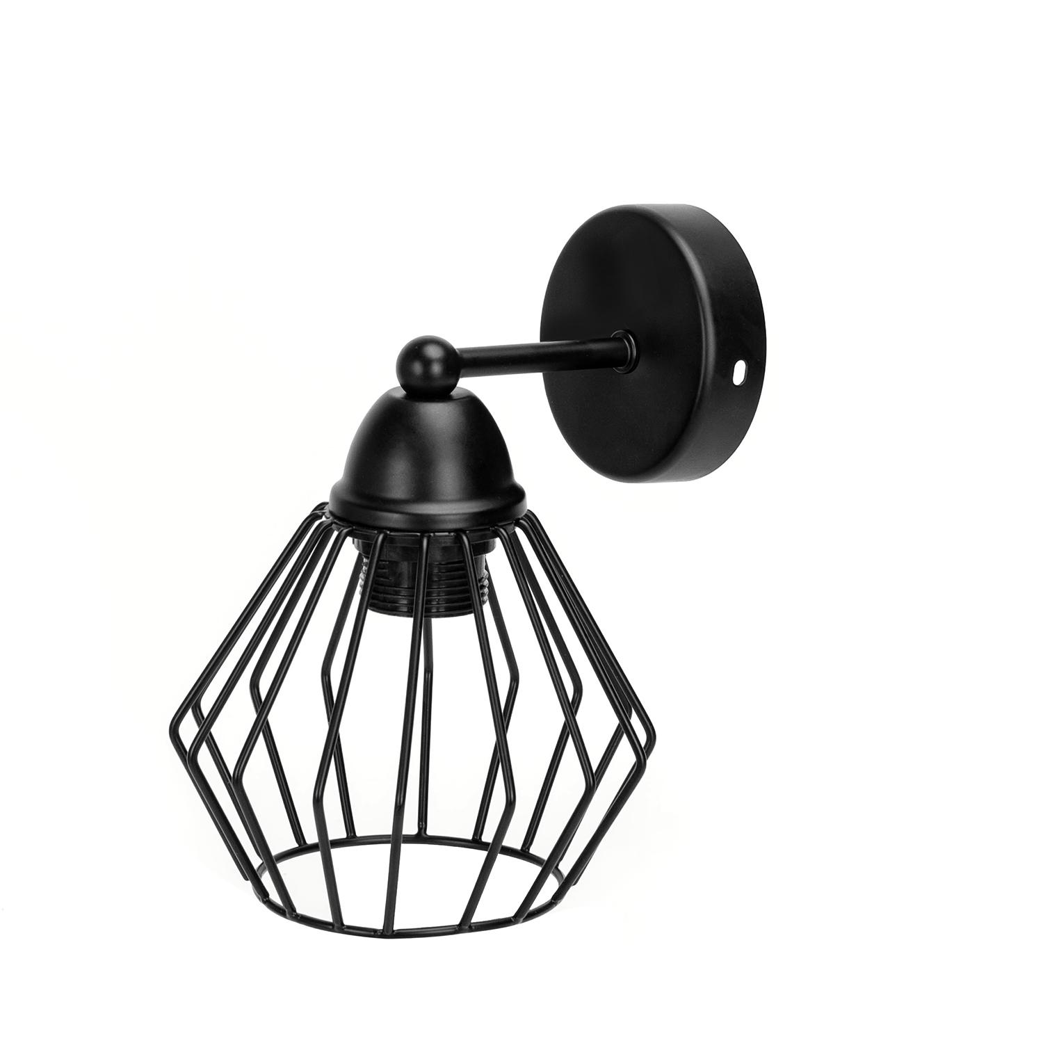 Metal wall light black (without light source) E27