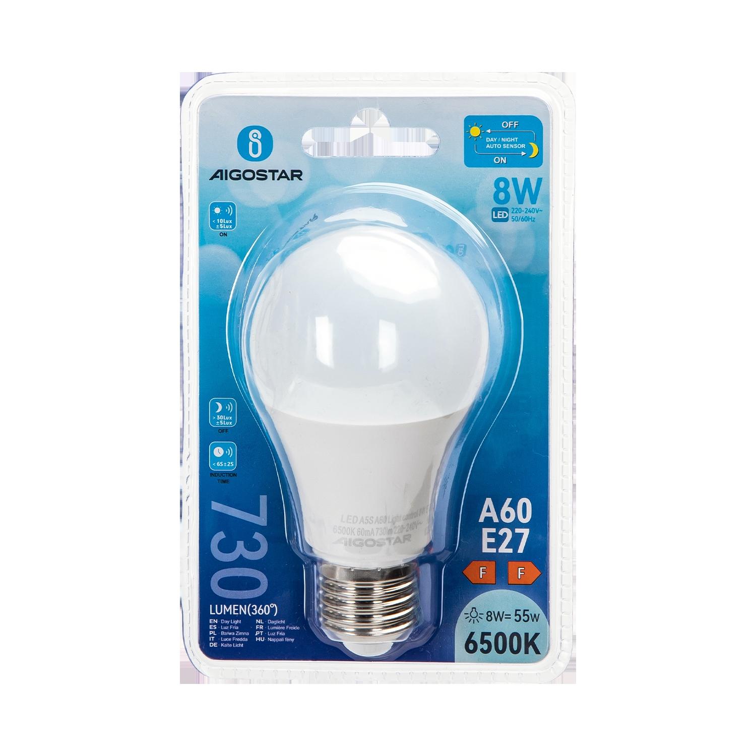 LED E27 8W A60 ( Day/Night Sensor Bulb )