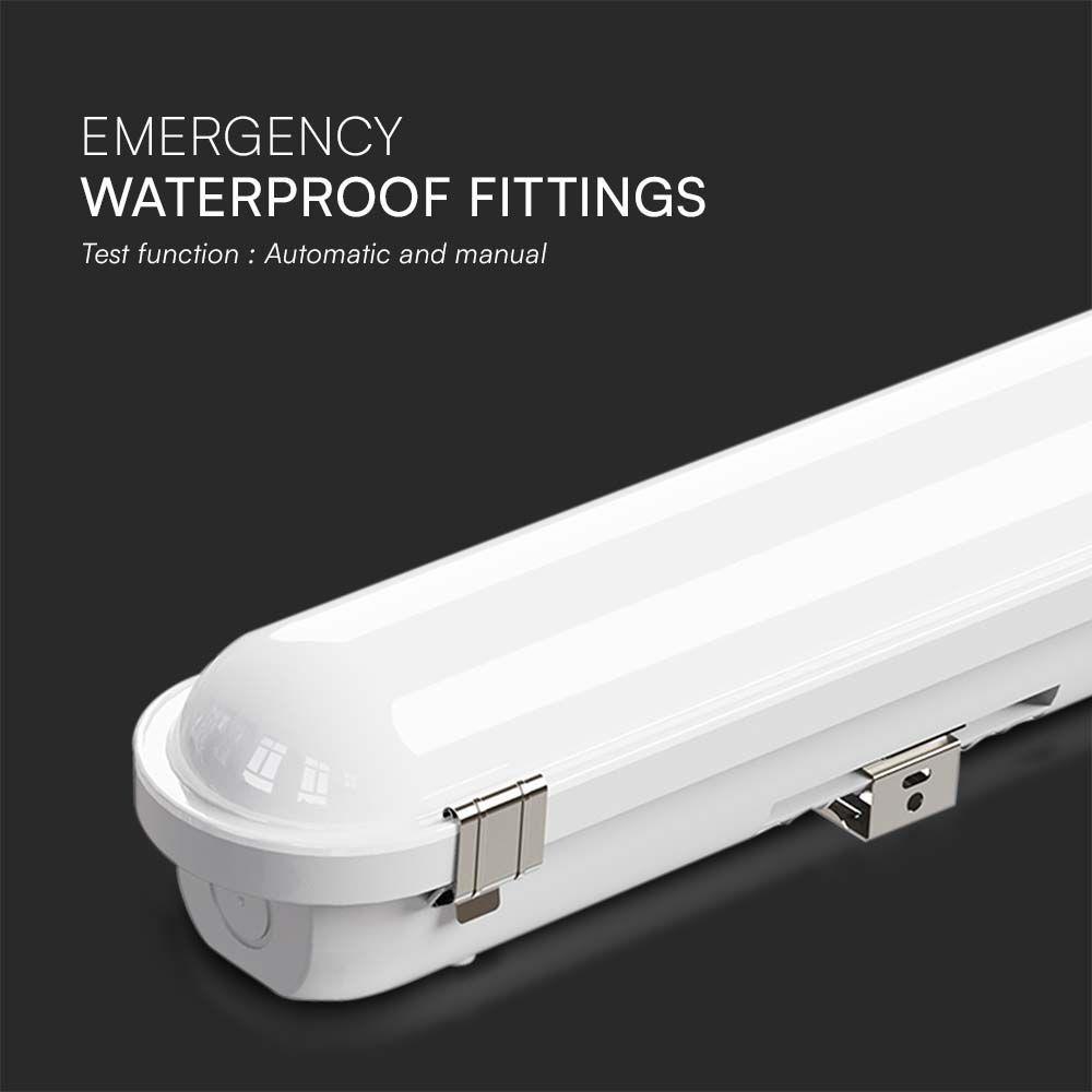 VT-41004SE 20W/25W/30W LED BATTEN FITTING SAMSUNG SENSOR+EMERGENCY 4FT 3IN1 IP65/IK10