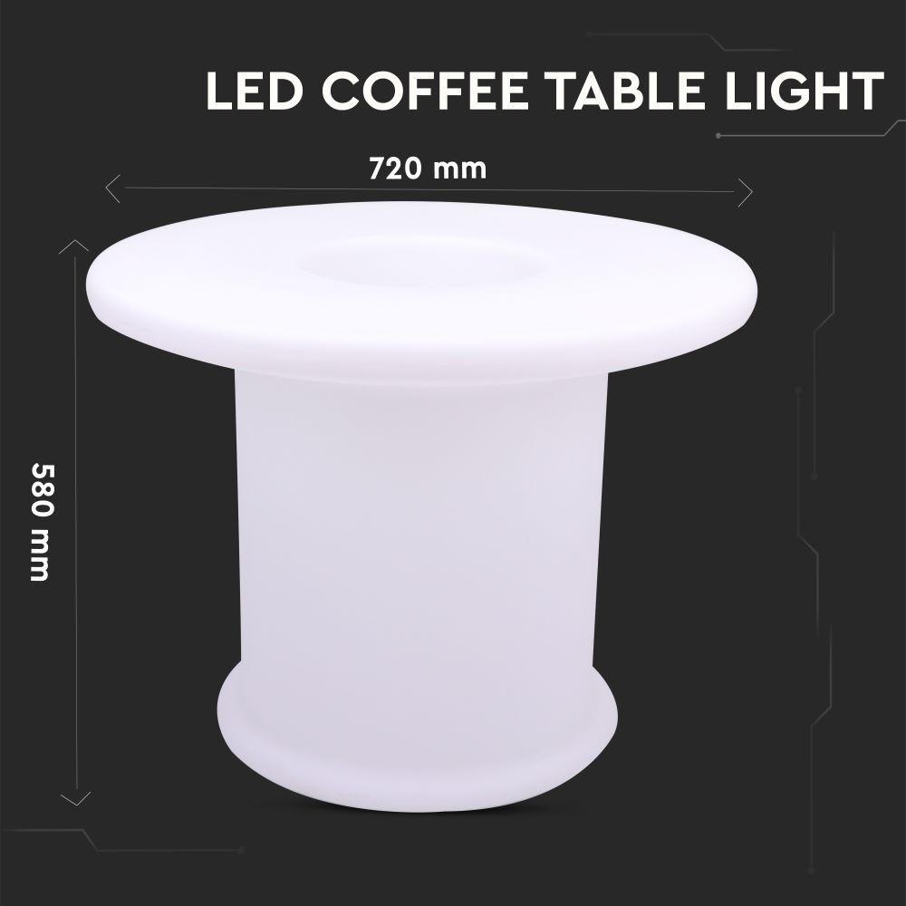 VT-7812 LED COFFEE TABLE WITH RGB D:72X72X56CM