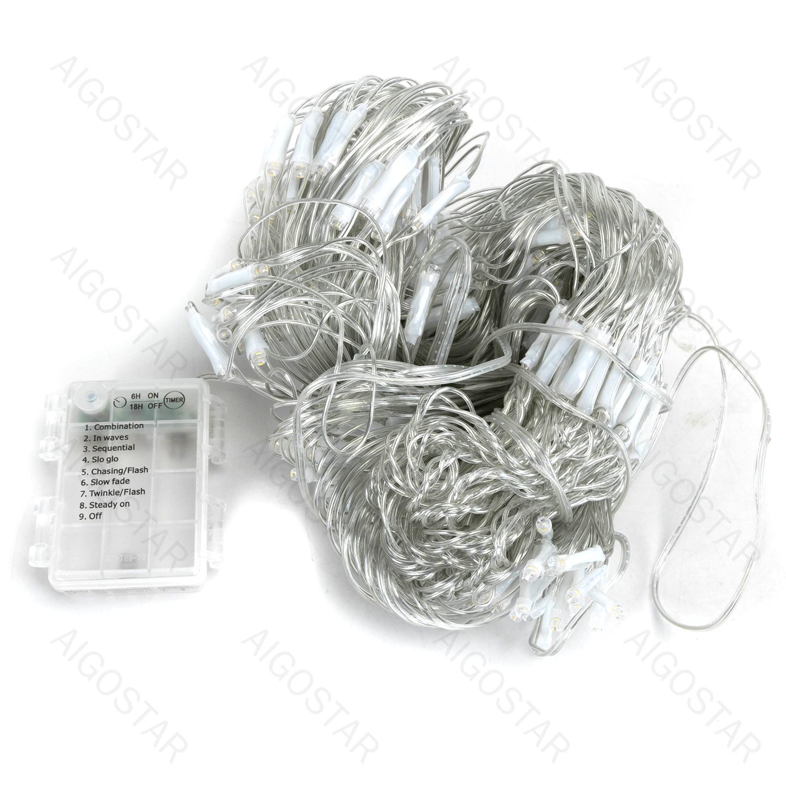 3AA battery net light flat string lights, warm white, 3m