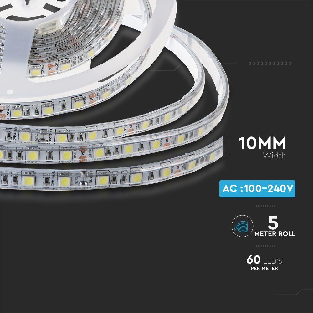 VT-5050 60 11W LED STRIP LIGHT 6500K SET IP65 12V