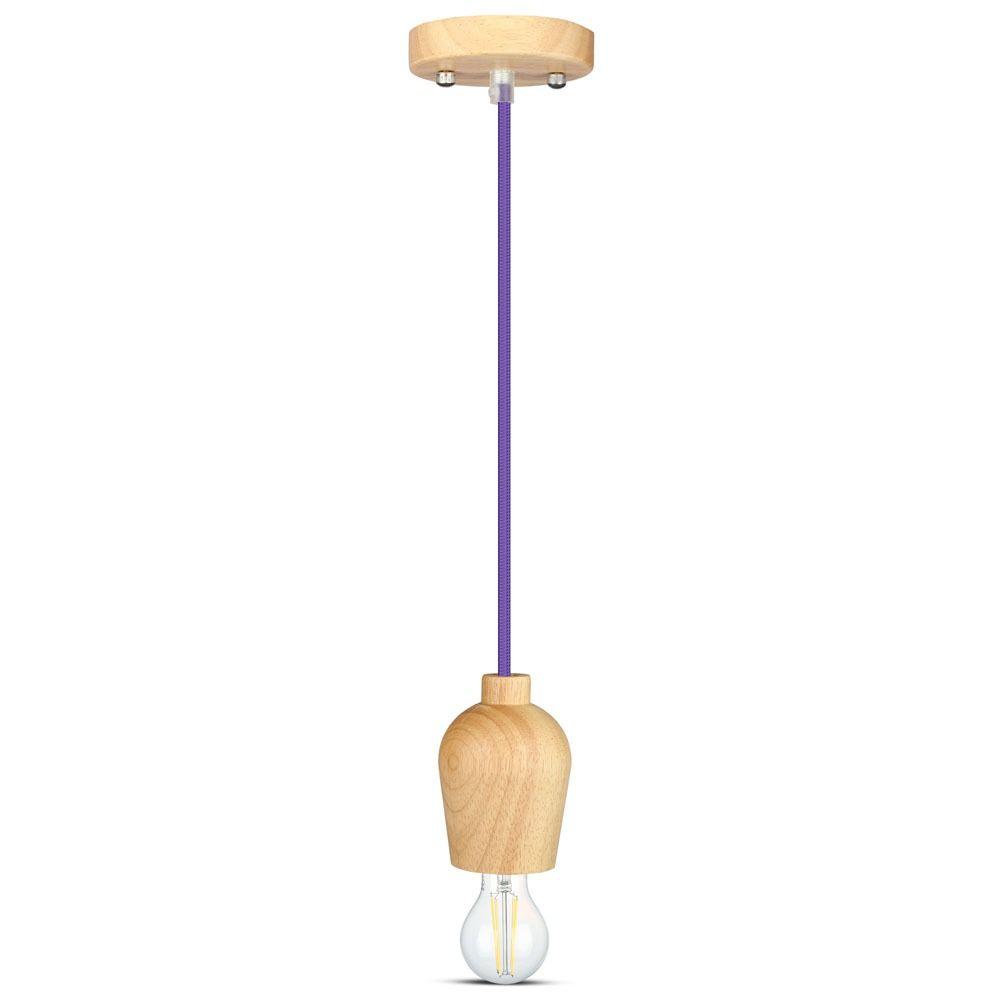 Lampa wisząca, Drewno, Purpurowy przewód, VTAC, SKU 3724