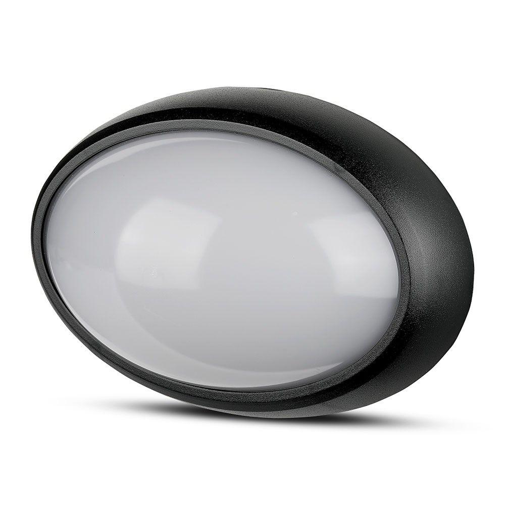 VT-8016 12W FULL OVAL IP54 DOME LIGHT 4000K BLACK BODY