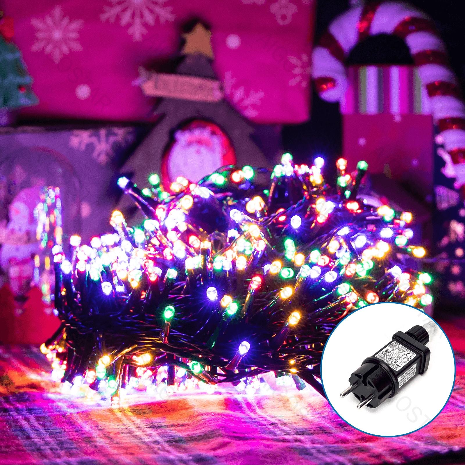 Low voltage flat string lights, RGBY, 30m