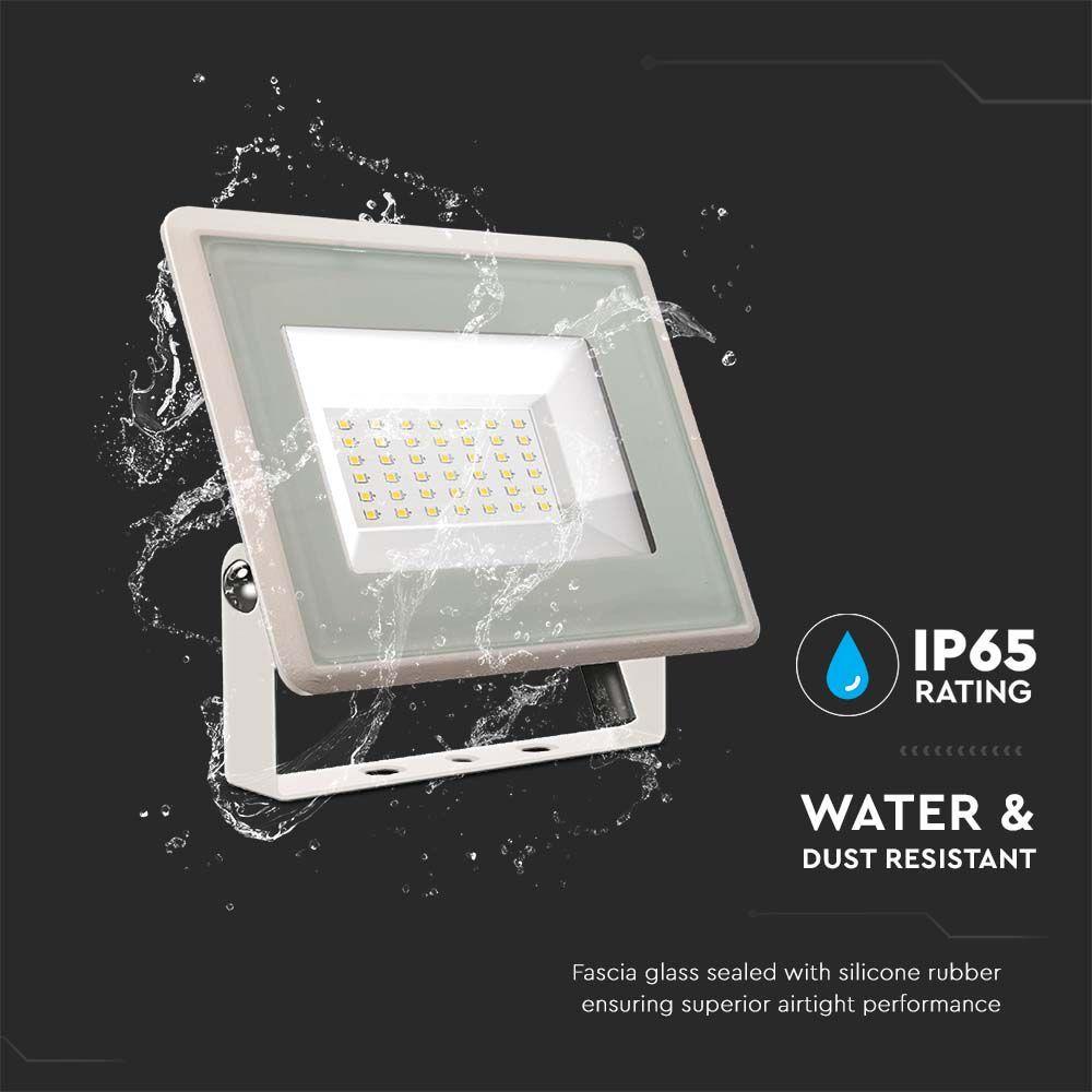 VT-4954 50W SMD FLOODLIGHT F-CLASS 3000K WHITE BODY