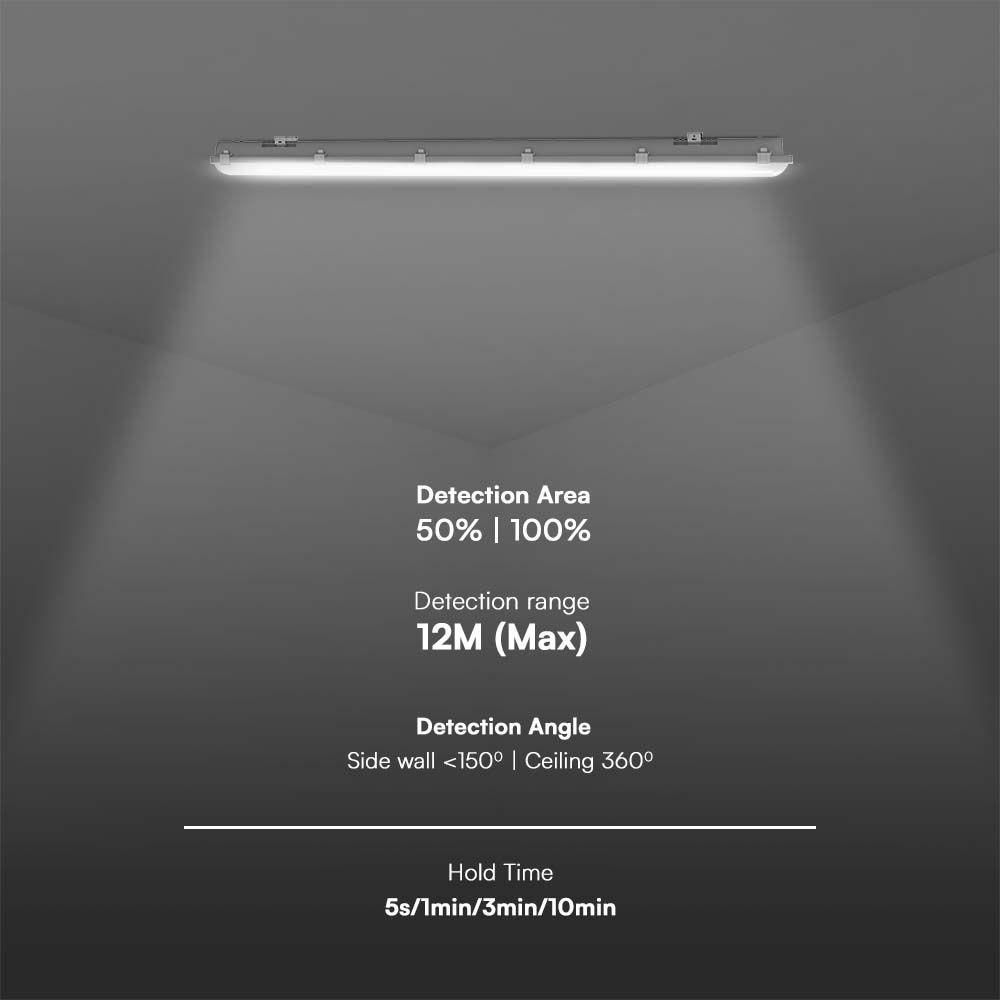 20W/25W/30W Lampa zintegrowana z czujnikiem, Długość: 120cm, Chip Samsung, Barwa: 3w1, Skuteczność: 135lm/W / IK10      , VTAC, SKU 23072