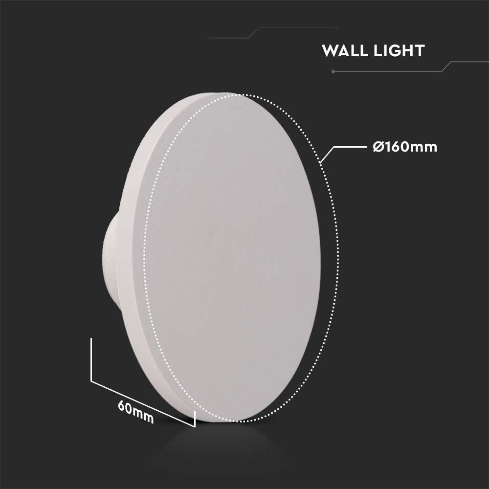 VT-8612 12W LED DOME LIGHT 4000K ROUND WHITE BODY