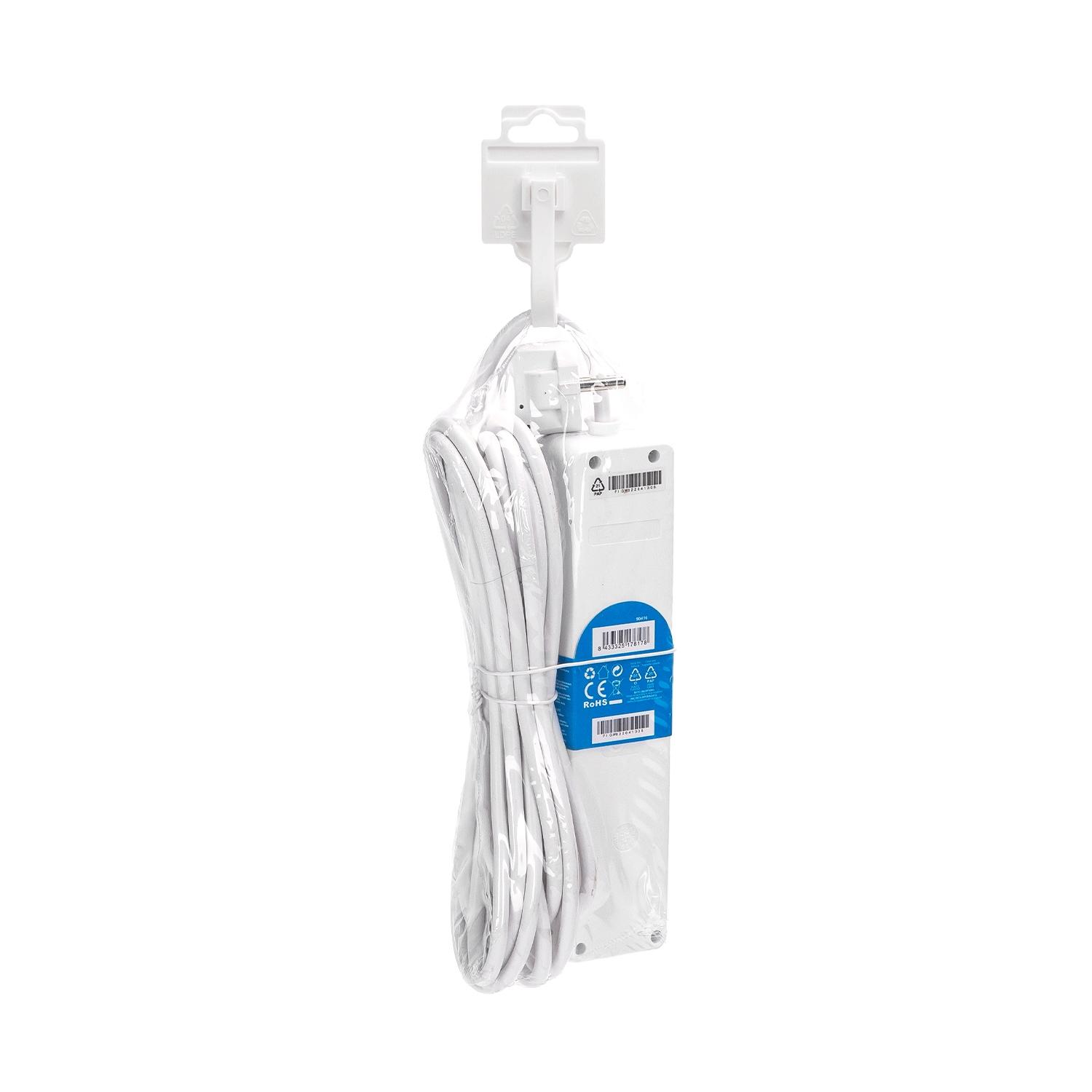 Power strips 4-way 5m H05VV-F 3G1.0m㎡ White