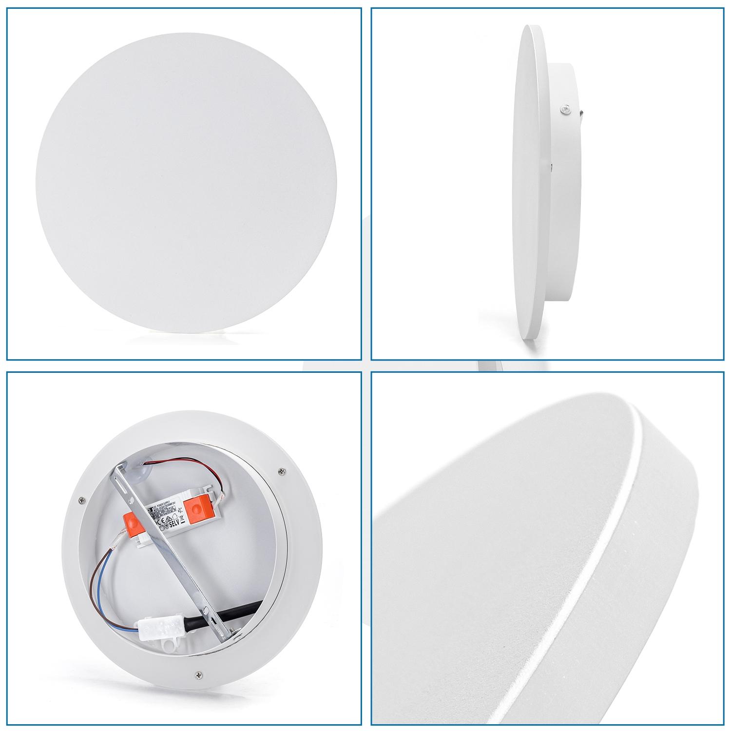 LED Metal Wall Light White 12W