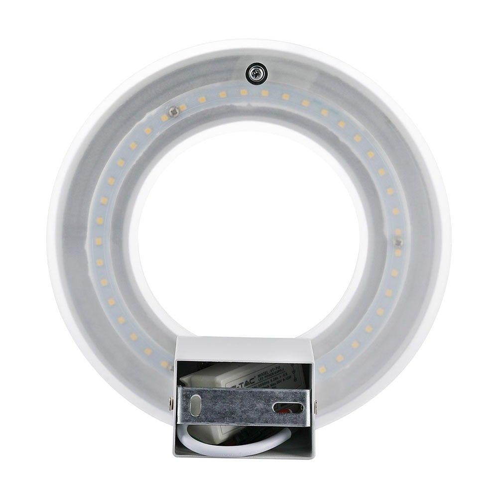 9W Lampa ścienna LED, Barwa:3000K, IP20, Obudowa: Biała, VTAC, SKU 8225