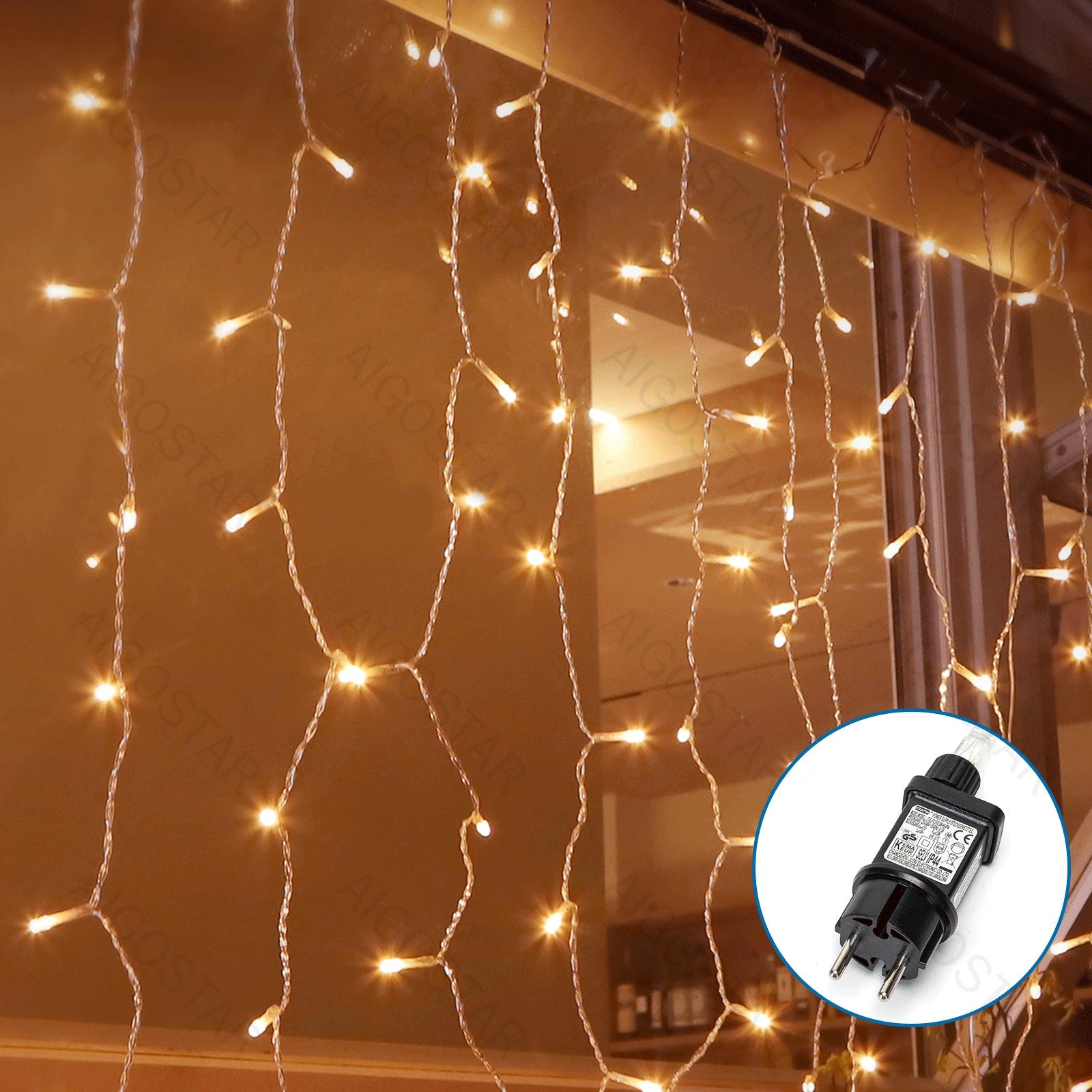 Low voltage curtain flat string lights, warm white, 2m*2m