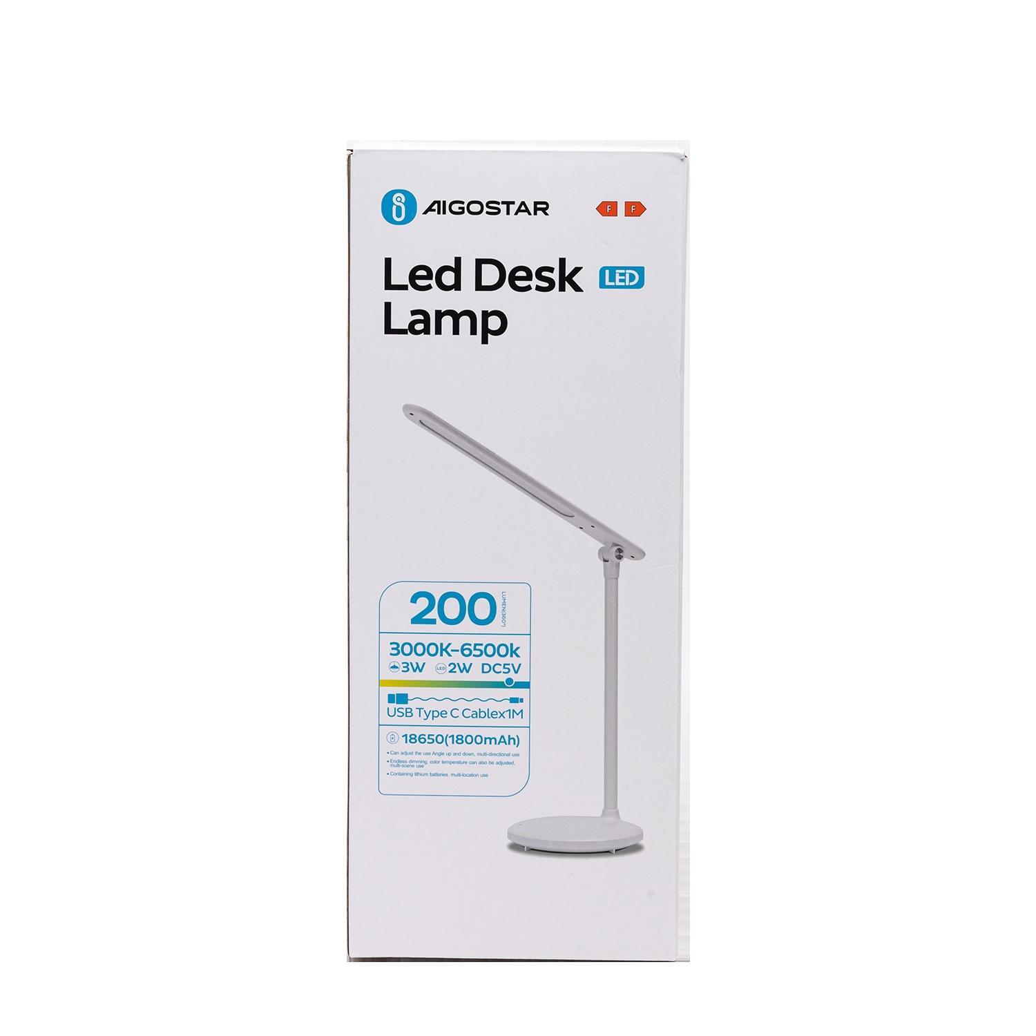 Multi-functional Desk Lamp Dimmable, CCT and Rechargeable