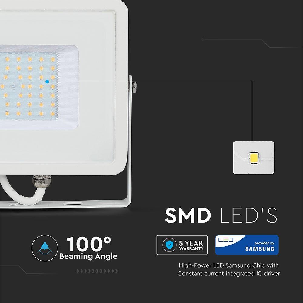 VT-50 50W SMD FLOODLIGHT SAMSUNG CHIP 6400K WHITE BODY