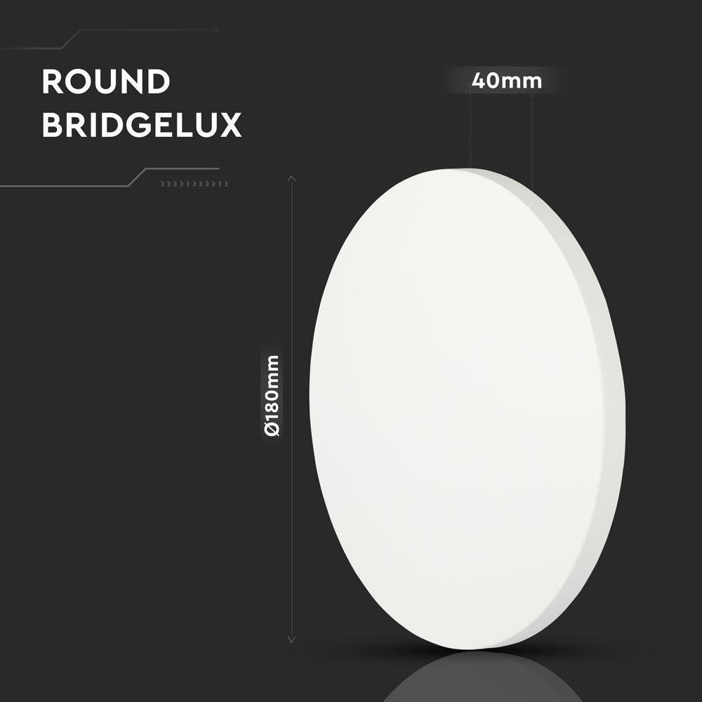 VT-743 9W WALL LIGHT WITH BRIDGELUX CHIP 3000K WHITE ROUND