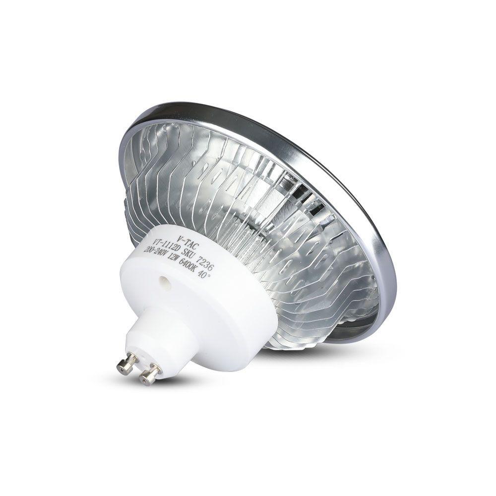 12W AR111 Żarówka LED, Barwa:2700K, Trzonek:GU10, VTAC, SKU 4224