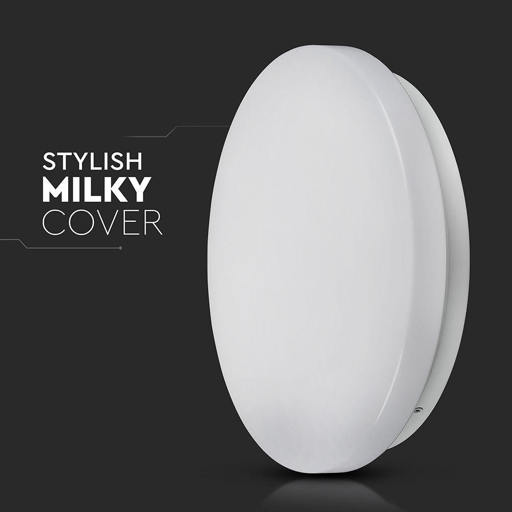 VT-8436 36W LED DOME LIGHT 450MM MILKY COVER CCT 3IN1 ROUND