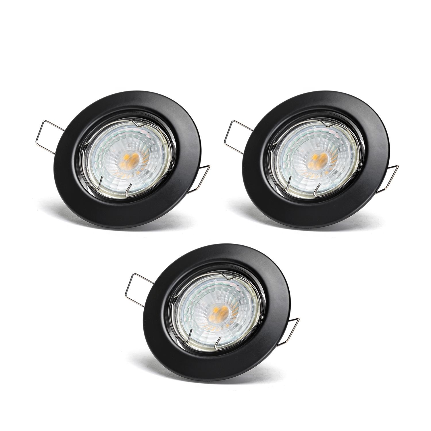 Reflektor LED o regulowanym kącie świecenia 4,5 W 3000 K (wycięcie: 65 mm) 3 szt.