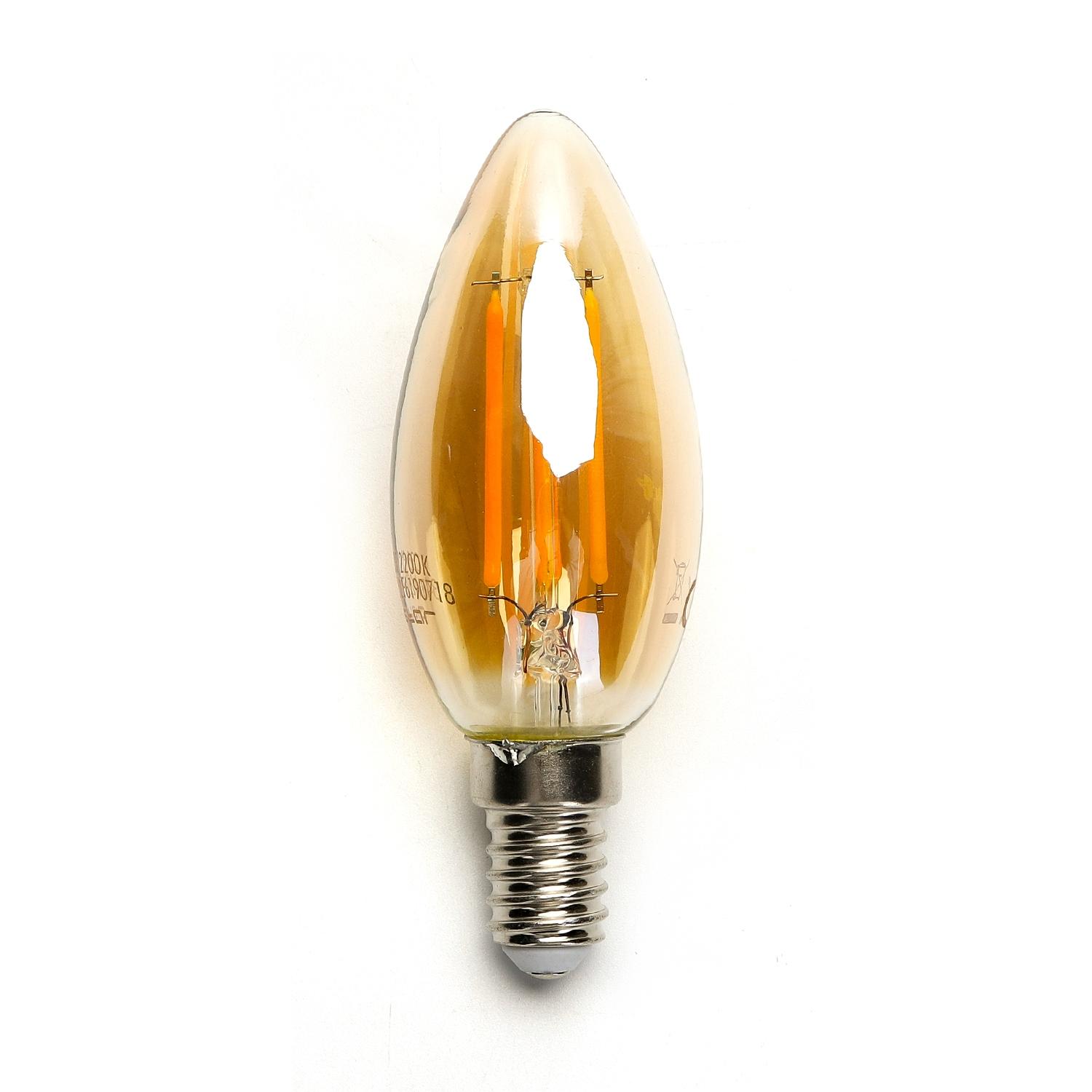 LED Filament Bulb (Amber) C35 E14 4W