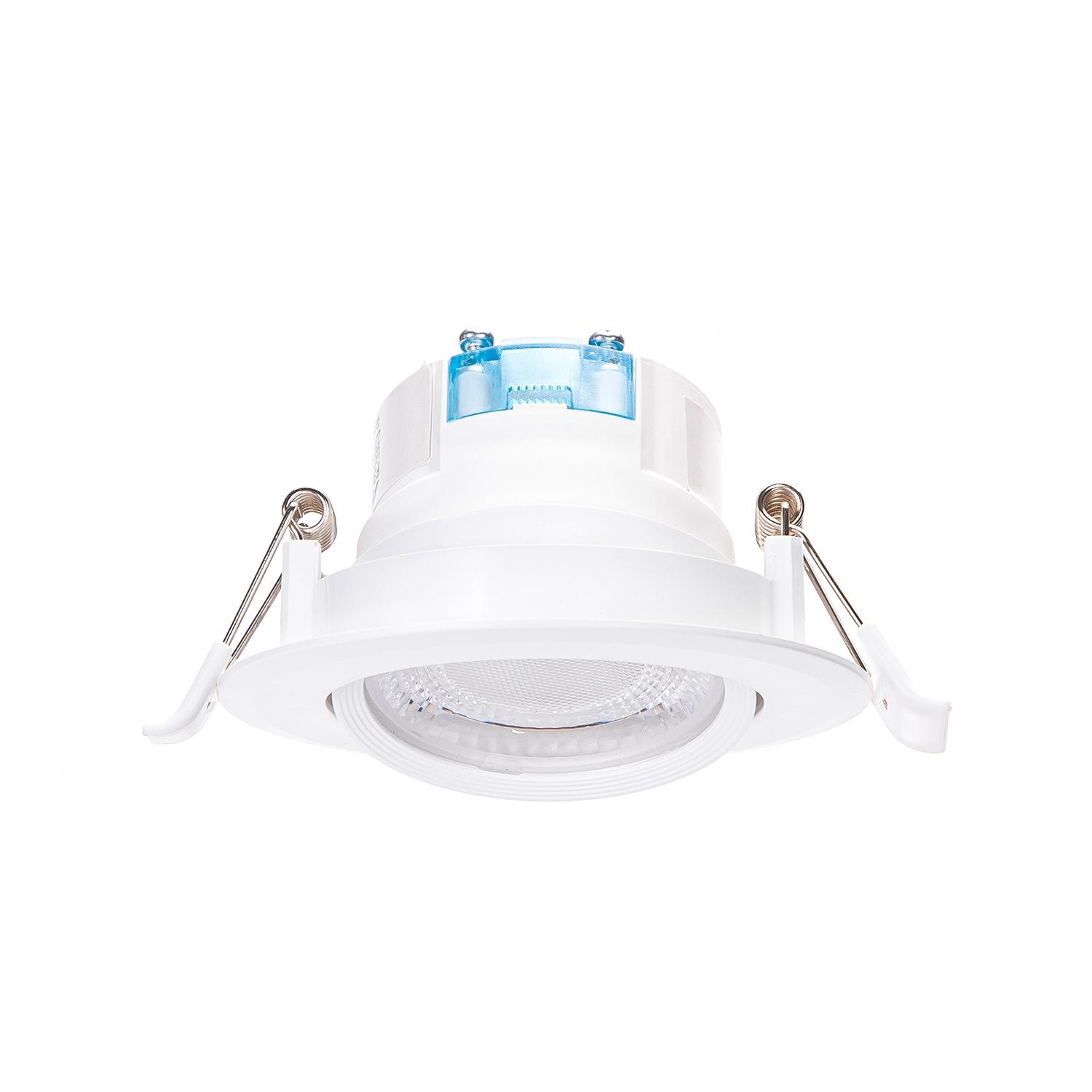 E6 LED  Flush-mounted Round Downlight with Adjustable Angle (3 pcs) 5W Yellow Light