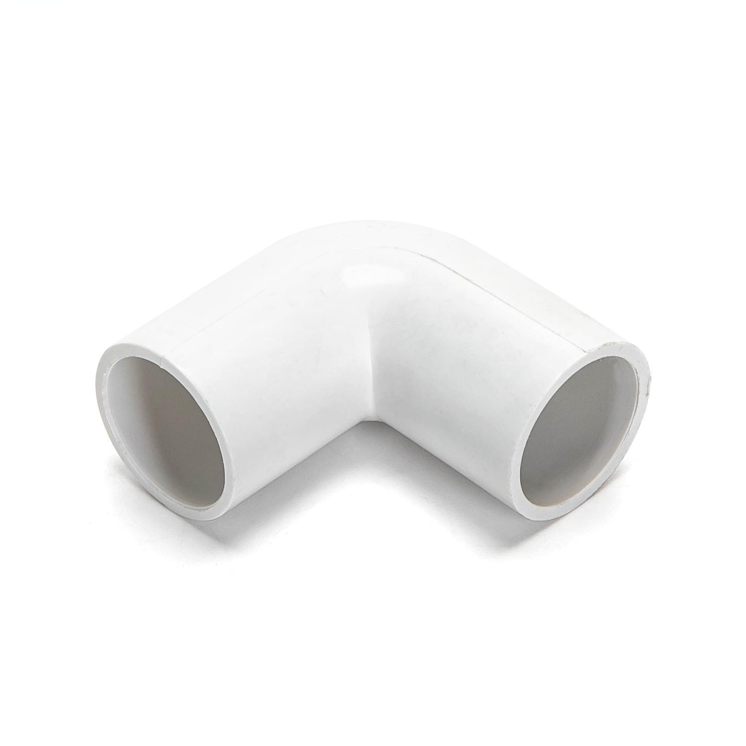 PVC Round Wire Duct Bend White 16mm 4PCS