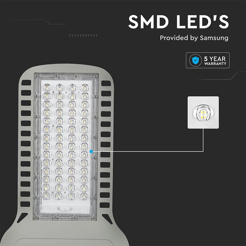 100W Lampa uliczna LED Slim, Chip SAMSUNG, Barwa:6500K, Wydajność: 135lm/w, VTAC, SKU 21961