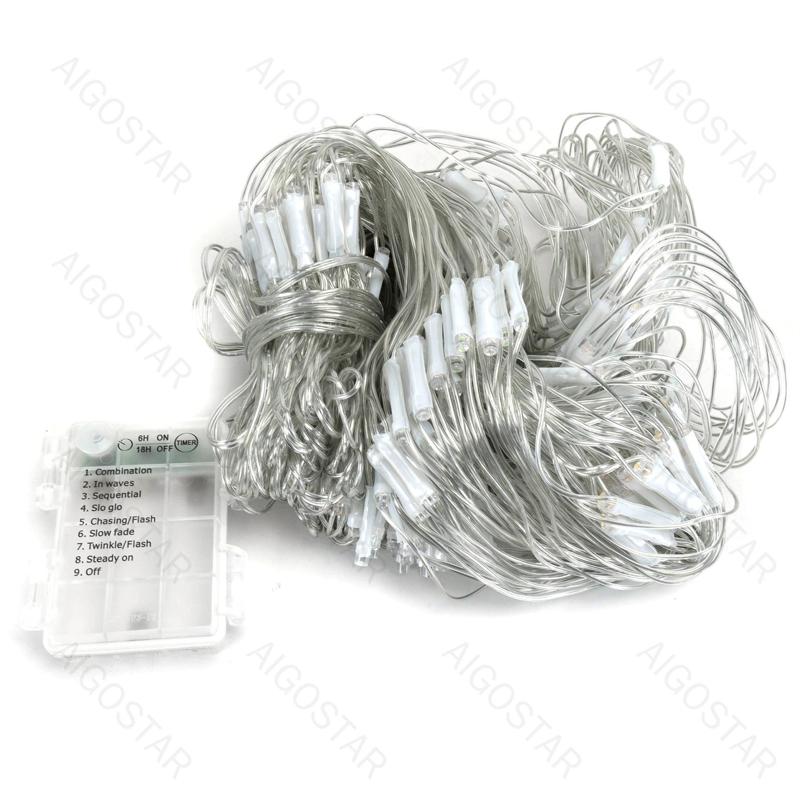 3AA battery net light flat string lights, RGBY, 3m