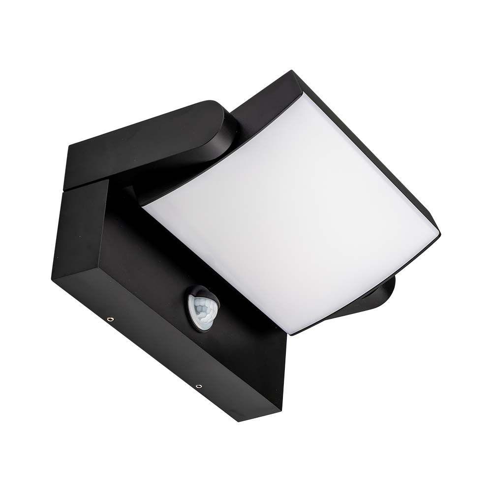 VT-11020S 17W LED WALL LIGHT WITH SENSOR 3000K BLACK BODY IP65