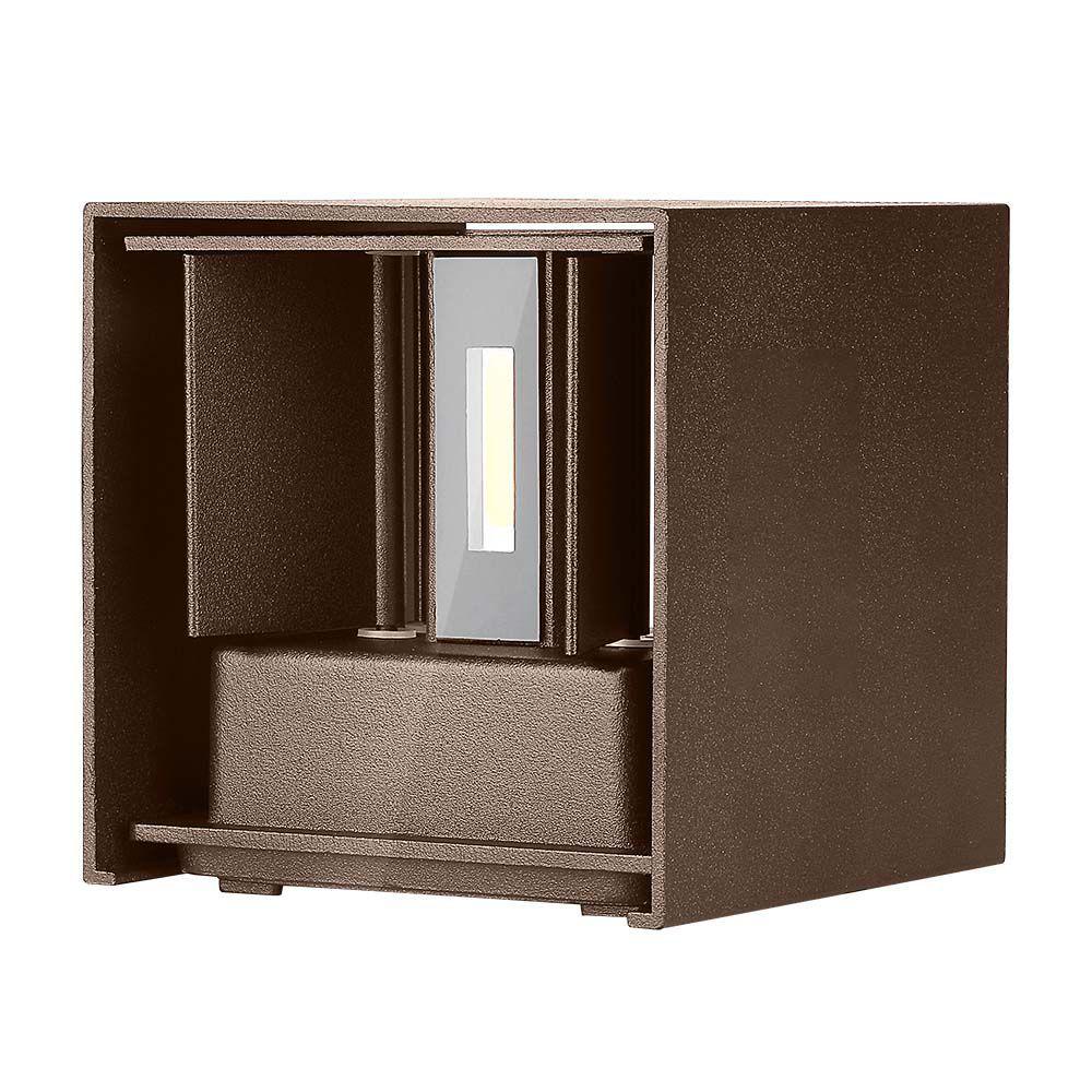 VT-759-12 11W WALL LAMP BRIDGELUX CHIP 3000K CORTEN SQUARE