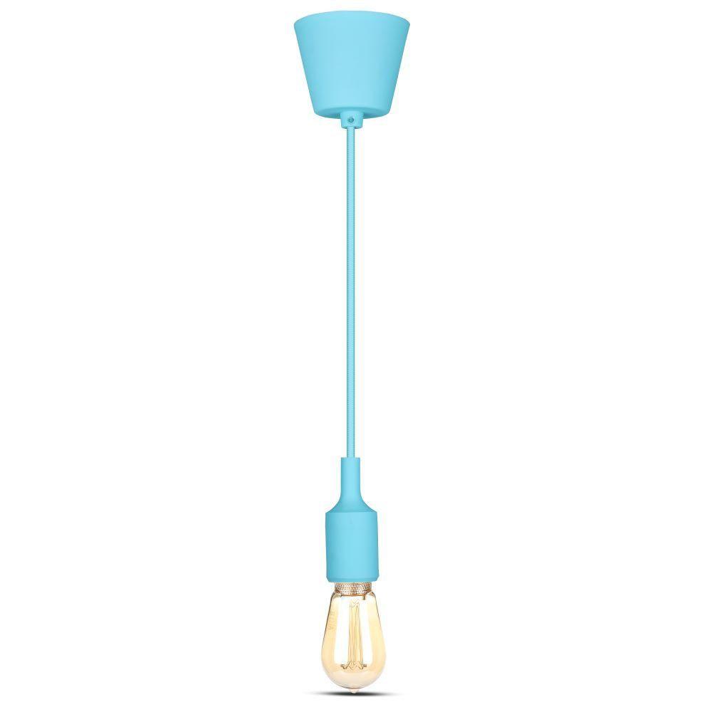 VT-7228 E27 SILICONE PENDANT HOLDER-LIGHT BLUE