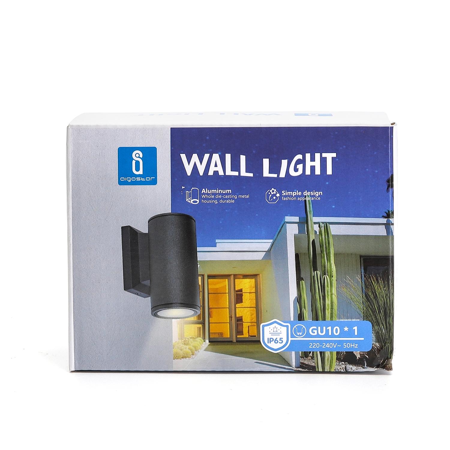 One-way Wall Light Black (Without Light Source) GU10