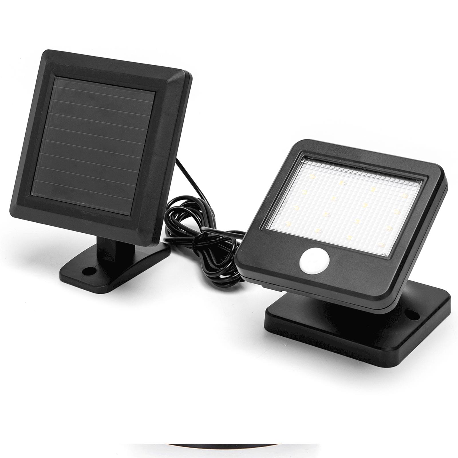 Kinkiet solarny LED z czujnikiem ruchu czarny 6500K(0.64W,6500K,Barwa Zimna,80lm)