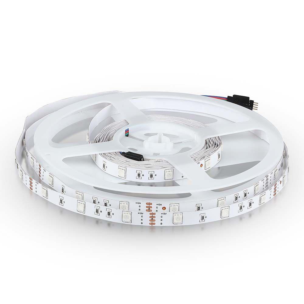 6W Taśma LED, Barwa: RGB, IP20, Rolka:5m, VTAC, SKU 212124