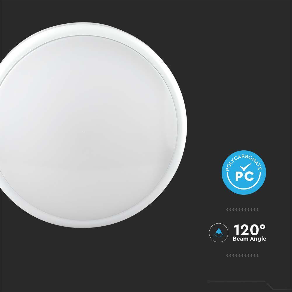 14W Plafon LED, Moduł awaryjny z sensorem, Chip Samsung, Barwa:3w1, IP54, VTAC, SKU 2120091