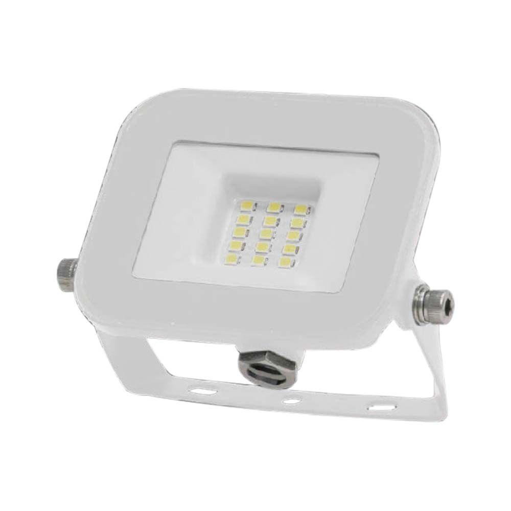 VT-44010 10W FLOODLIGHT SAMSUNG CHIP 4000K WHITE BODY WHITE GLASS