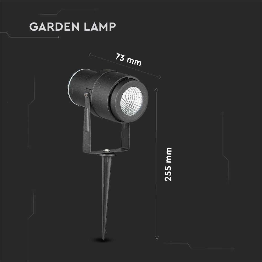 VT-857 12W LED GARDEN LAMP 4000K BLACK BODY