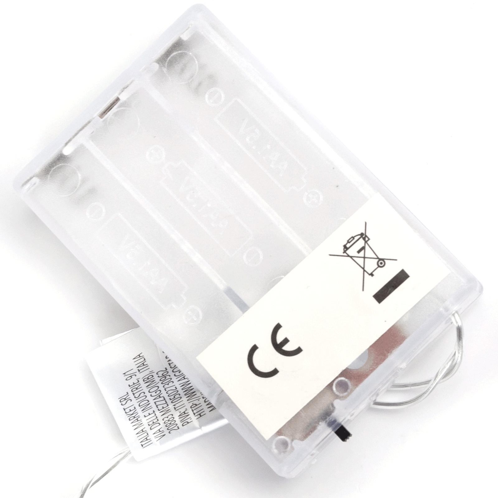 3AA Battery String Lights-21CM treetop star-Warm White-16LED-transparent wire-ON/OFF/blinkIP20