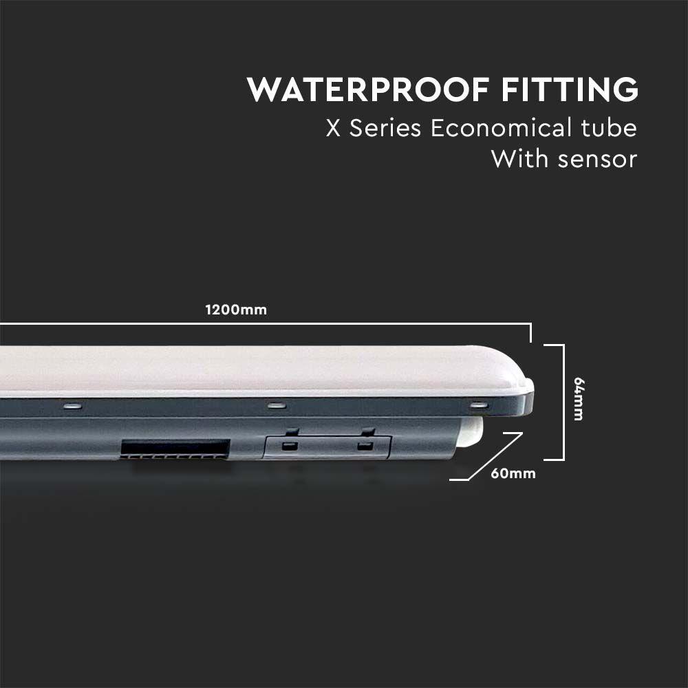 VT-1253S 36W LED WP X-SERIES ECONOMICAL TUBE 120CM MICROWAVE SENSOR 4000K