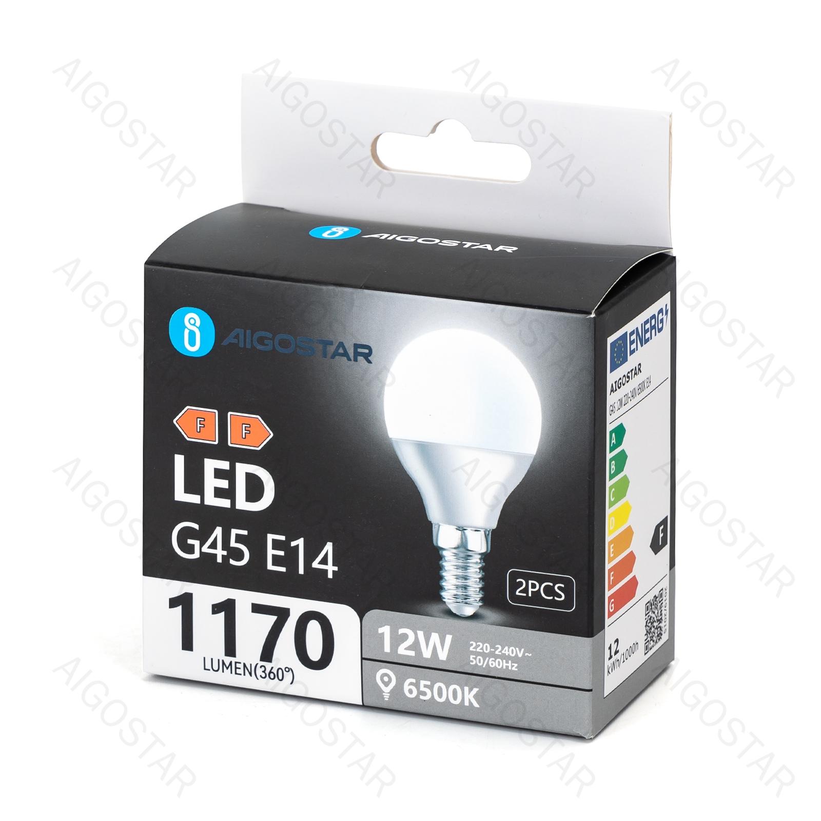 LED A5 G45 E14 12W 6500K/DOUBLE/COLOR BOX