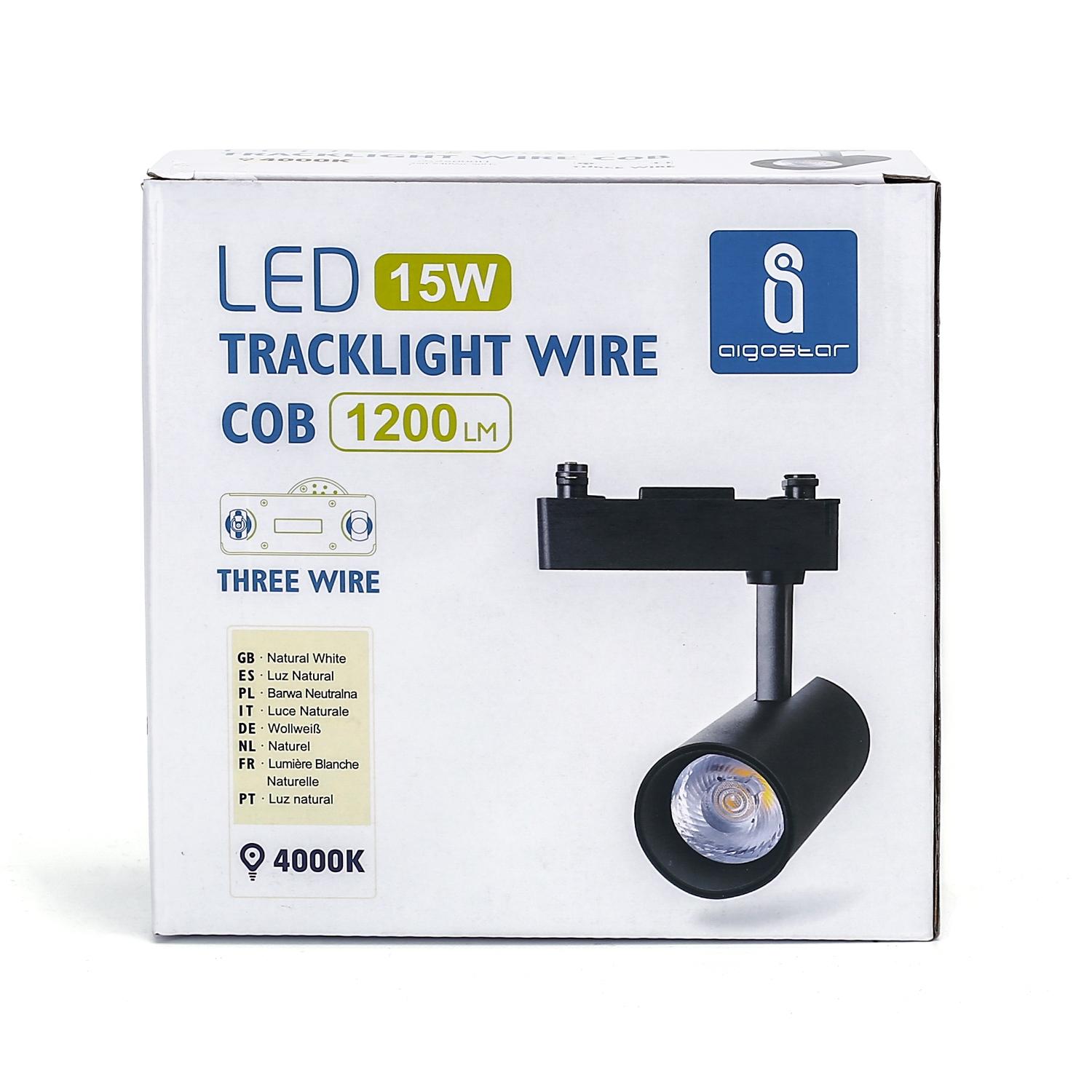 3 wires track light 15W Natural White