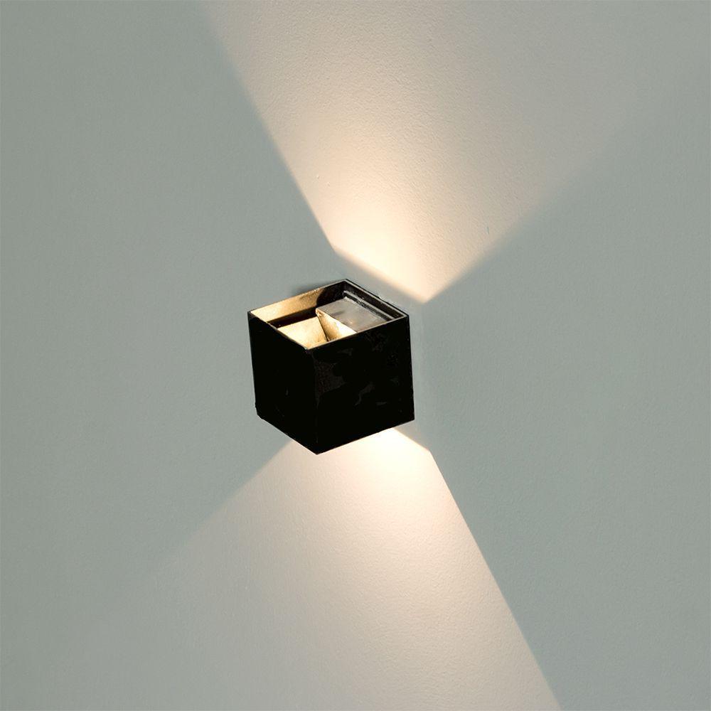 11W Kinkiet kwadratowy LED, CHIP BRIDGELUX, Barwa:4000K, Czarny, VTAC, SKU 218530