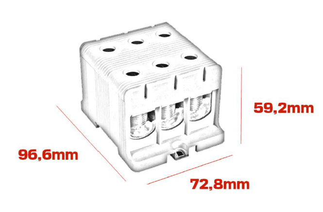 Listwa zaciskowa - Model FJ-E150/3/D (żółty-zielony)